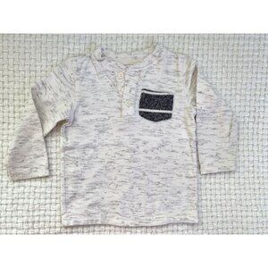 Cat & Jack White And Grey Long Sleeves Tee